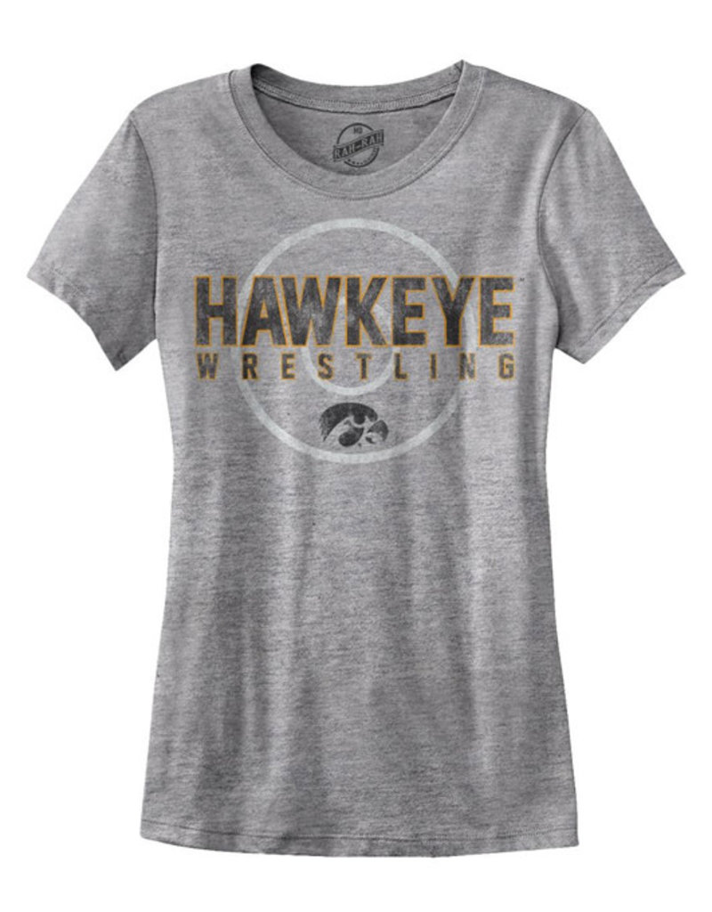 Vintage Hawkeye Wrestling Mat Ladies Short Sleeve Tee