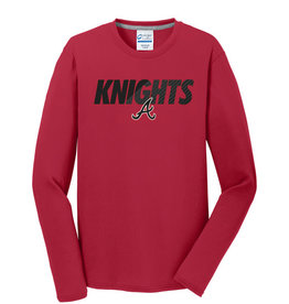 Knights Soft Blend Long Sleeve Tee-Red
