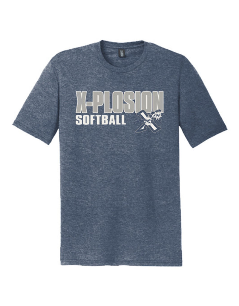 PV X-Plosion Triblend Short Sleeve Tee-Navy Frost