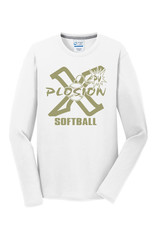 PV X-Plosion Limited Edition Metallic Gold Design Long Sleeve Blend Tee-White