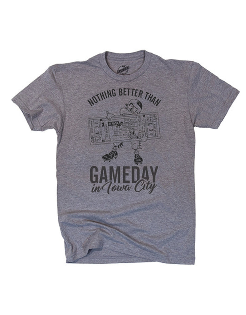 Rah-Rah Clothing Gameday In Iowa City Triblend Short Sleeve Tee-Grey