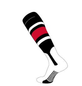 QC Area Knights Pro Builder Custom "knit-in" Stirrup Socks-Pattern E - 1.Black 2.White 3.Scarlet 4.White