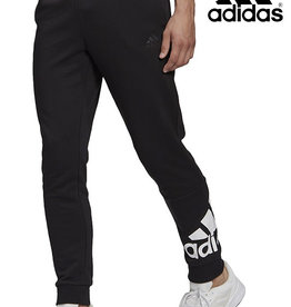 Adidas adidas Men's Essentials Tapered Cuff Logo Pants-Black