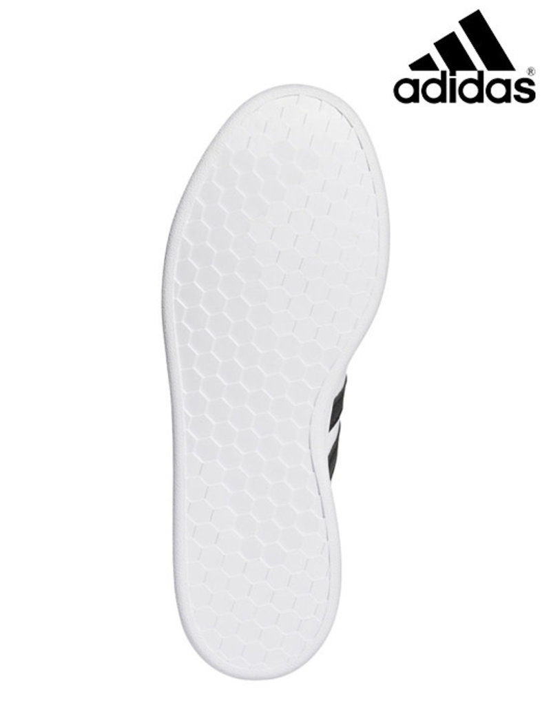 adidas Grand Court Shoes-White/Black - Temple's Sporting Goods