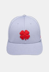 Rawlings Black Clover The Shift 3D Red Clover with Rawlings Patch Flex Fitted Grey Cap