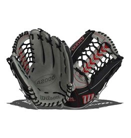 Wilson Wilson A2000 Super Snakeskin PF92 12.25" Baseball Glove - Right Hand Throw | Grey | Black | Some Red Lacing and Logos