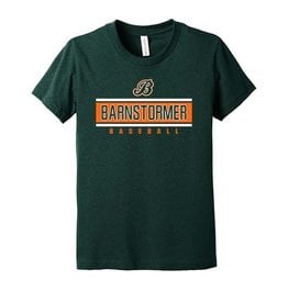 Barnstormer Baseball Bella+Canvas YOUTH Premium Short Sleeve Tee-Heather Forest