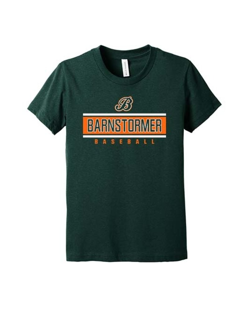 Barnstormer Baseball Bella+Canvas YOUTH Premium Short Sleeve Tee-Heather Forest