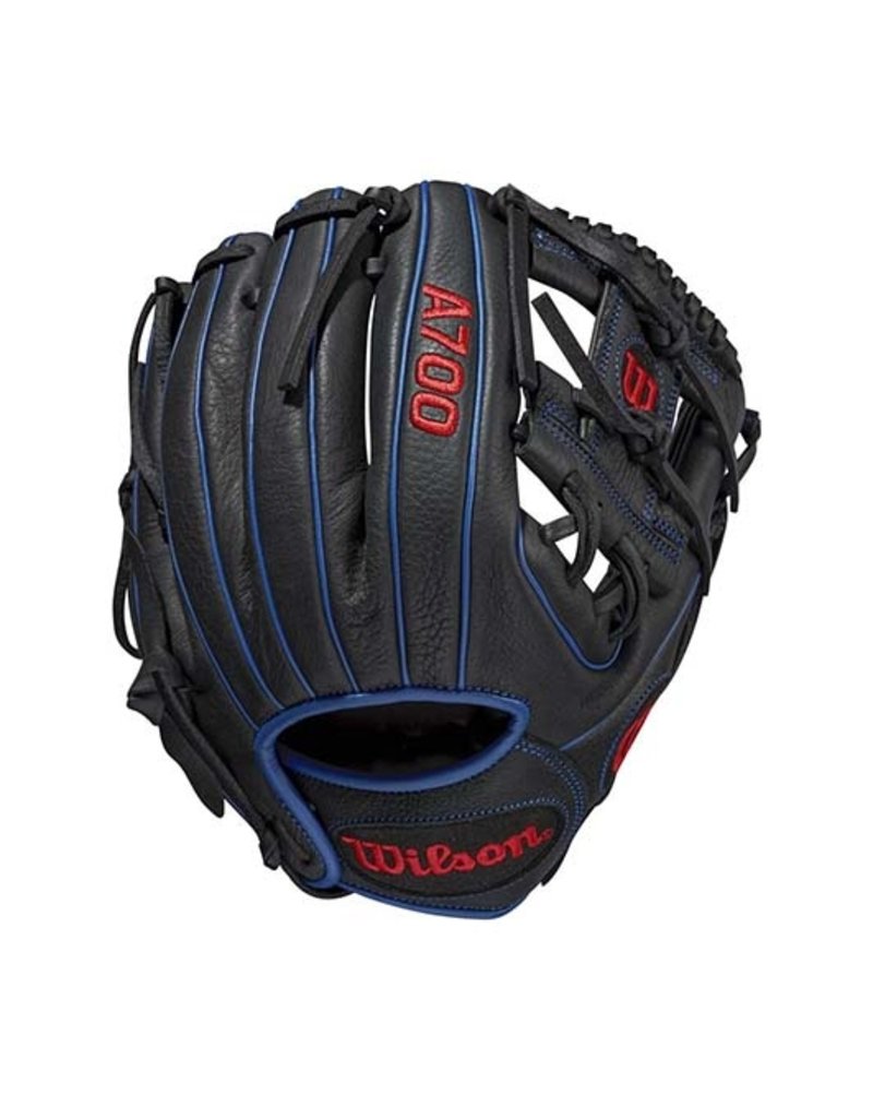 Wilson Wilson A700 11.25" Infield Baseball Glove-Black/Royal/Red | Right Hand Throw