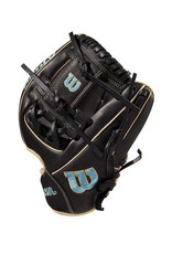 Wilson Wilson A1000 DP15 11.5" Baseball Glove-Black/Blonde/Tropical Blue Laces | Right Hand Throw