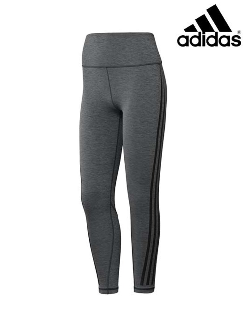 Adidas adidas Women's Versatility Train Icons 3 Stripe 7/8 Tight-Dark Grey Heather