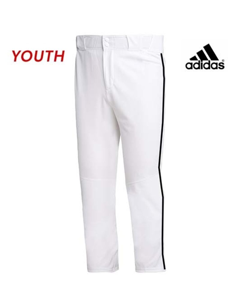 Adidas adidas Icon Pro OHP YOUTH Baseball Pant with Piping-White/Black