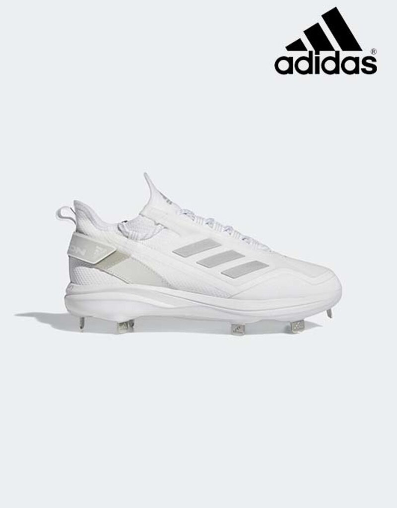 Adidas adidas Icon 7 Boost Baseball Cleat-Cloud White/Silver Metallic/Silver Metallic