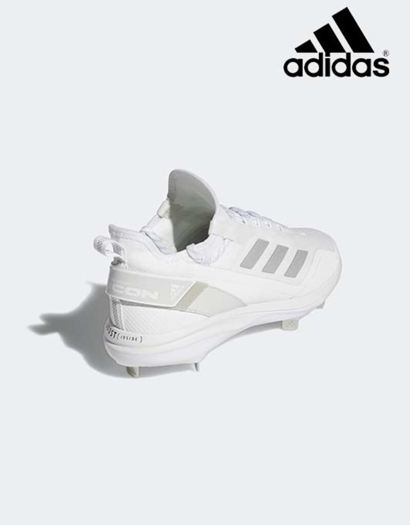 Adidas adidas Icon 7 Boost Baseball Cleat-Cloud White/Silver Metallic/Silver Metallic