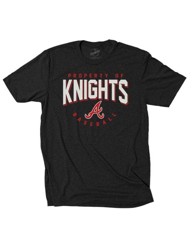 QC Area Knights Triblend Short Sleeve Tee-Black