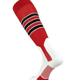 TCK Dugout D Pattern 2 in 1  stirrup socks Scarlet/White/Black