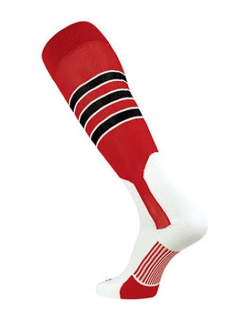 TCK Dugout D Pattern 2 in 1  stirrup socks Scarlet/White/Black