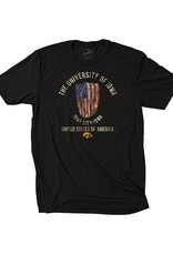 Rah-Rah Clothing University of Iowa, USA Triblend Short Sleeve Tee-Black