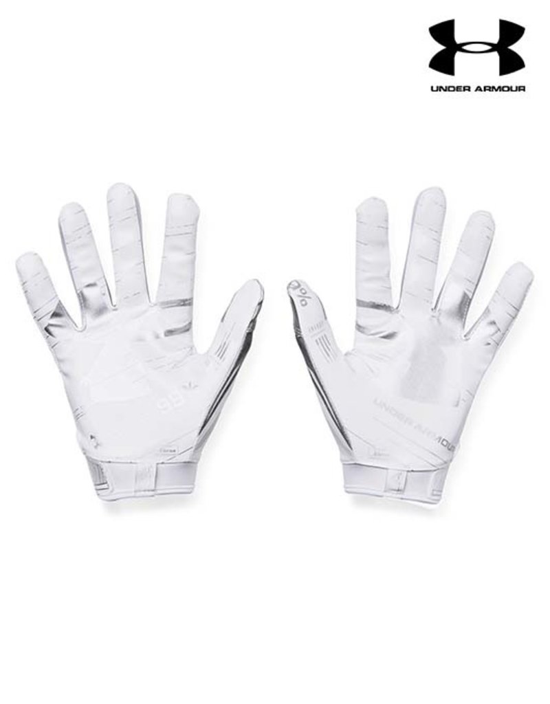 Youth Under Armour F8 Football Gloves – WHITE – CSC