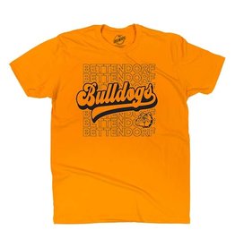 Bettendorf Bulldogs Retro Print Premium Short Sleeve Tee-Gold