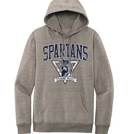 Pleasant Valley Spartans Vintage Print Premium Fleece Hoodie-Grey