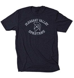Pleasant Valley Spartans Vintage Print Premium Short Sleeve Tee-Navy