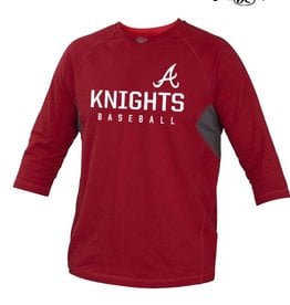 Rawlings QC Area Knights Youth Rawlings 3/4 Sleeve Tee-Scarlet