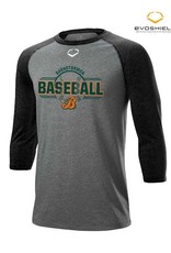 EvoShield Barnstormers Baseball Evoshield 3/4 Sleeve Tee-Grey/Black