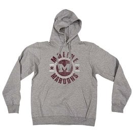 Moline Maroons Premium Hooded Sweatshirt-Grey