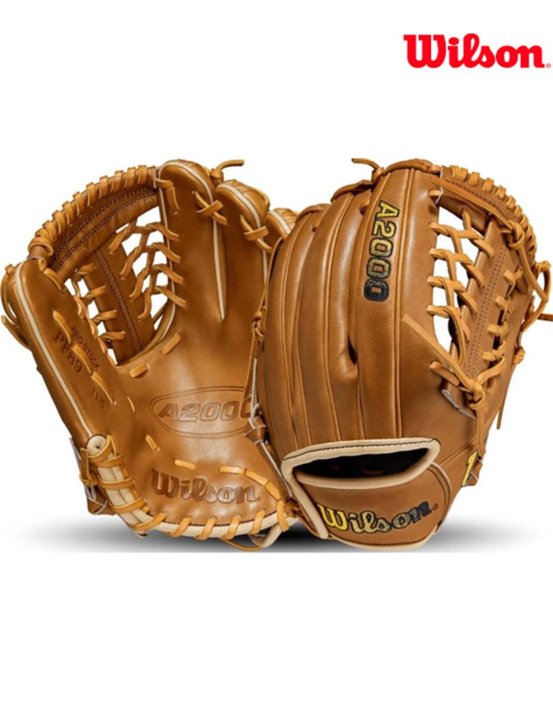 Wilson A2000 PF89 11.5 Pedroia fit Baseball Glove - Right Hand Throw -  Saddle Tan/Blonde - Temple's Sporting Goods