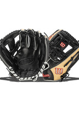 Wilson Wilson A500 11.5" youth Baseball Glove - Black/Blond/Red - Right Hand Throw