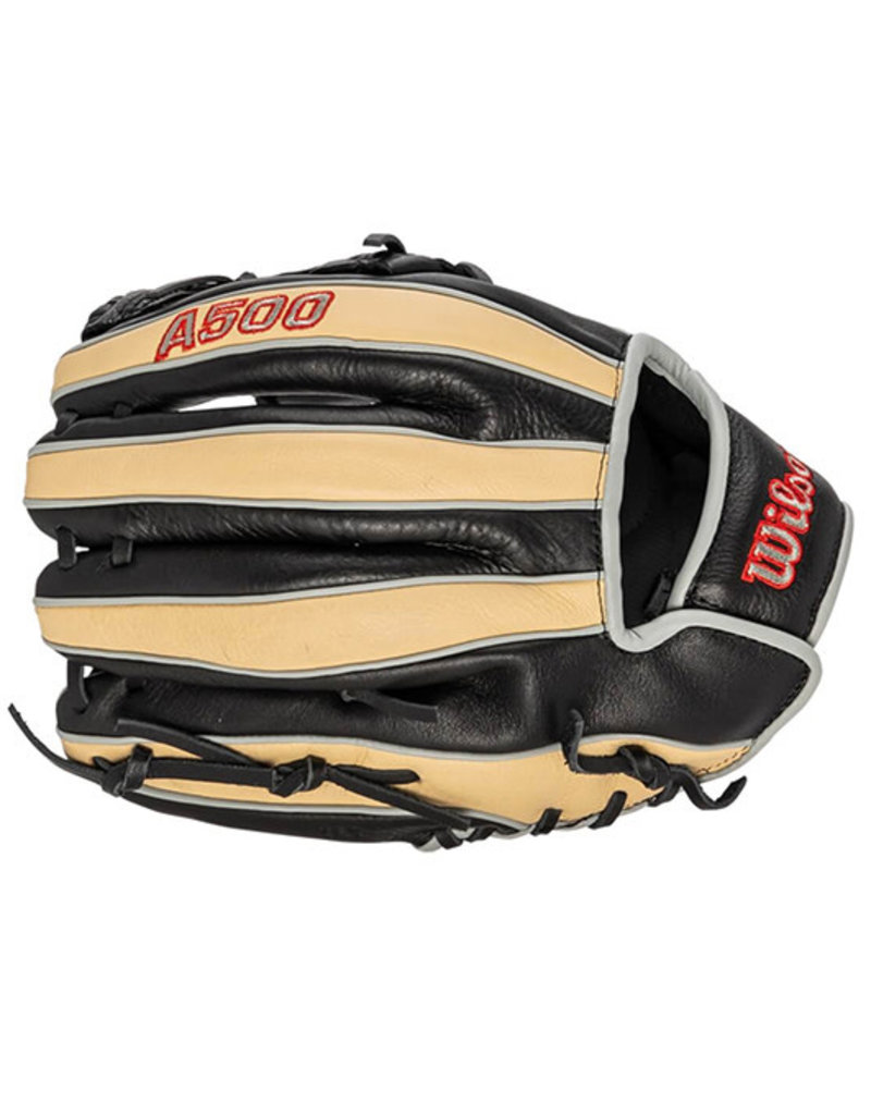 Wilson Wilson A500 11.5" youth Baseball Glove - Black/Blond/Red - Left  Hand Throw