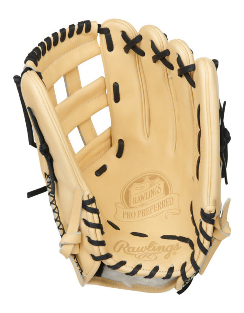 Rawlings Rawlings Pro Preferred 12.75" Outfield Glove  Left Hand Throw Blonde w/Black Lacing