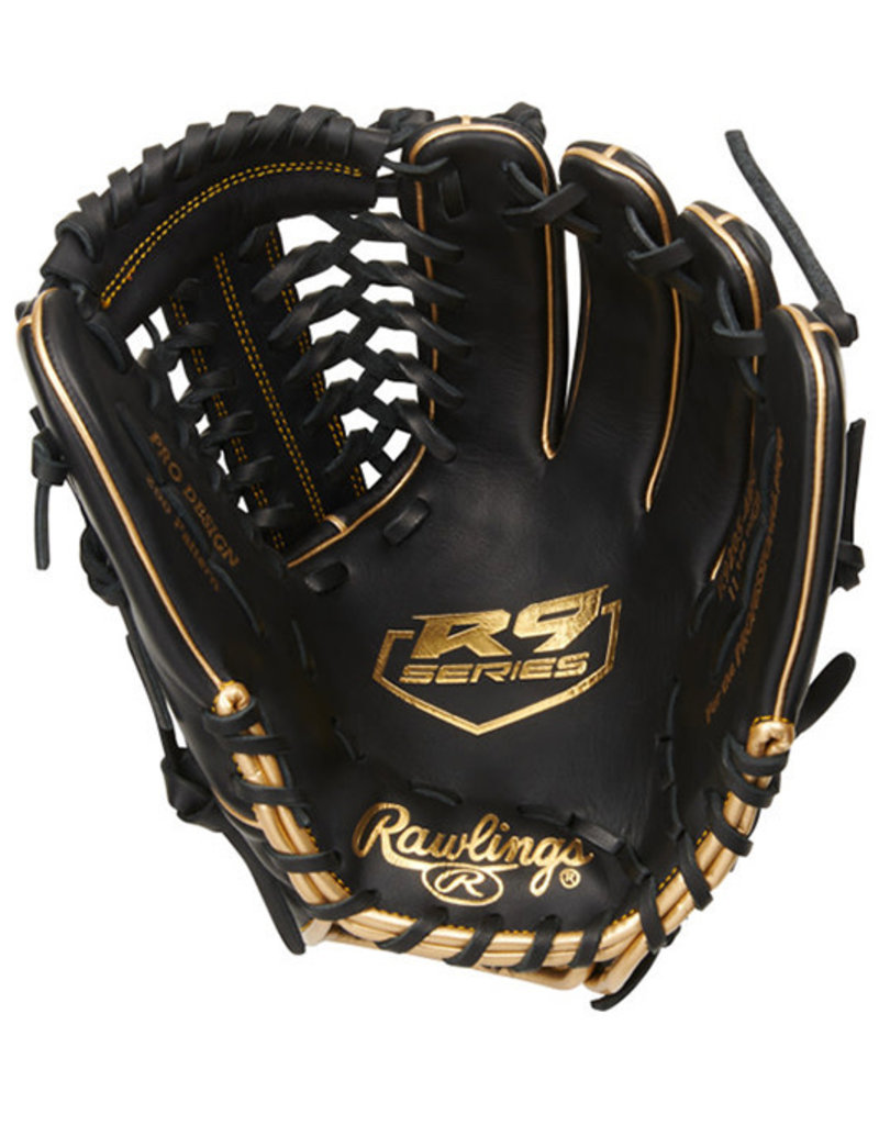 Rawlings Rawlings R9  11.75" Gamer Baseball  Glove  Right Hand Throw Black  w/Basket  web