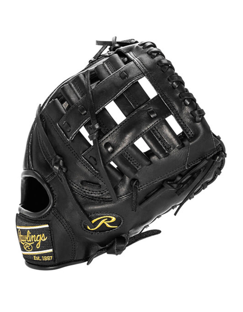 Rawlings Rawlings Heart of the Hide 12.5" Baseball First Base Mitt Baseball Glove Left Hand Throw BLACK