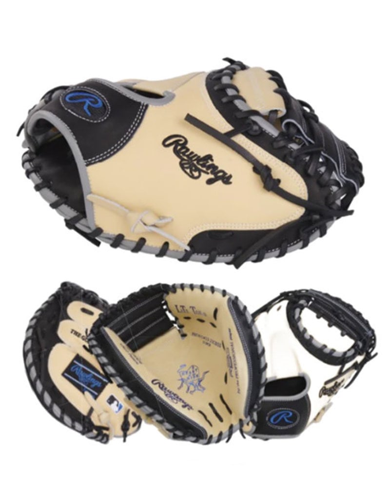 Rawlings Rawlings Heart of the Hide 1 piece solid web  33" Catchers mitt - right hand throw Black/Camel