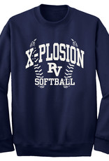 Adcraft PV X-Plosion Softball Unisex Basic Crew Sweatshirt-Navy