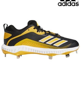 Adidas Adidas Men's Icon 6 Bounce Metal Baseball Cleats- Black/Athletic Gold