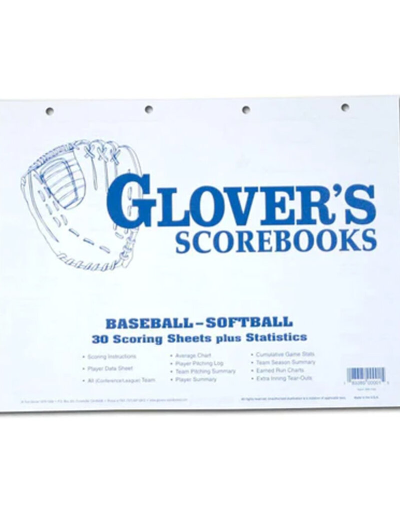 Glovers Baseball Score Book Refills Only (30 Pack)