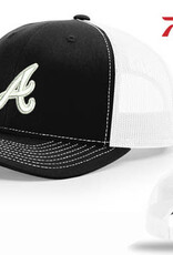 Adcraft QC Area Knights BB Richardson Pro Mesh Adjustable Trucker Cap Split-Black/White