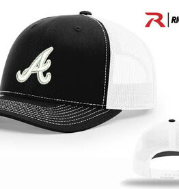 Adcraft QC Area Knights BB Richardson Pro Mesh Adjustable Trucker Cap Split-Black/White