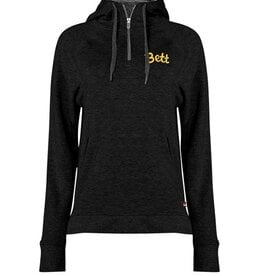 Bettendorf FitFlex French Terry Women's 1/4 Zip Hood-Black