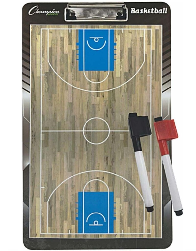 Basketball dry erae coaches clip board - 10"x 16" full court illustration