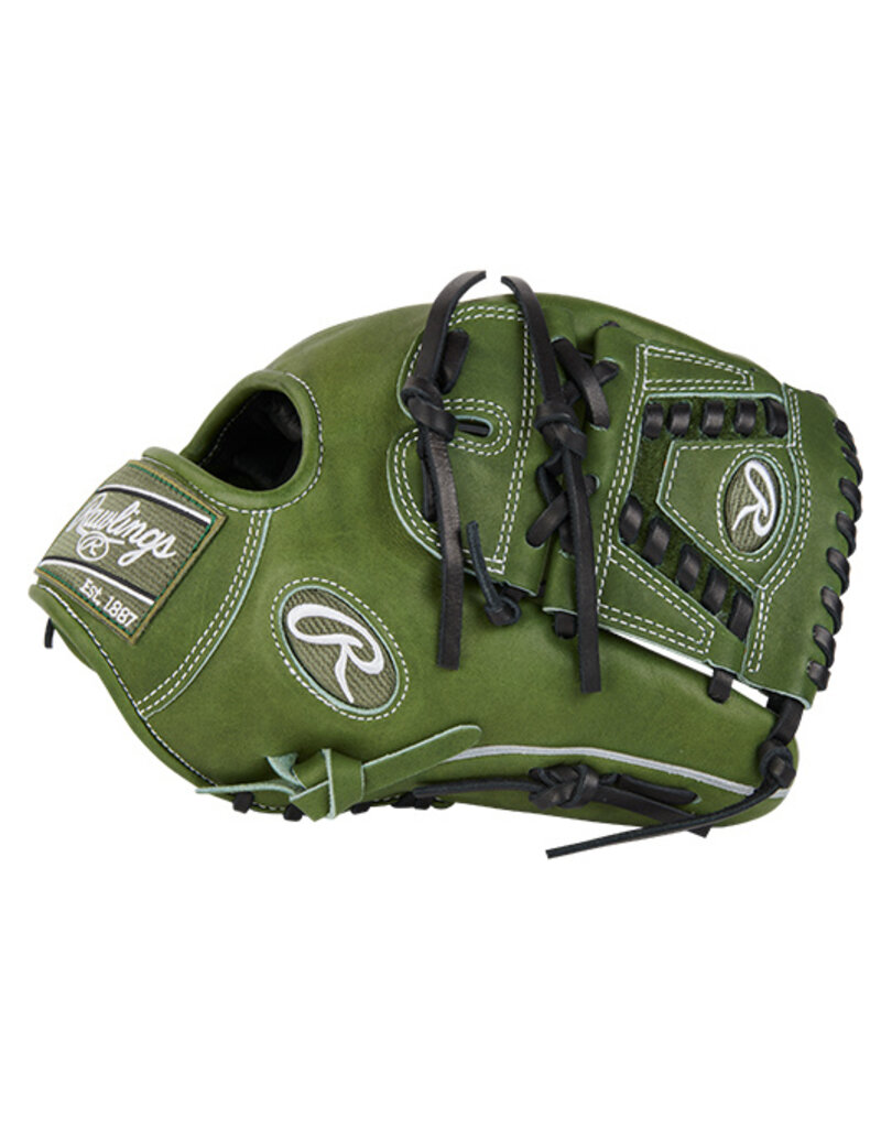 Rawlings Rawlings Heart of the Hide 11 3/4" Military Green Infielder's Baseball Glove  - Right Hand Throw