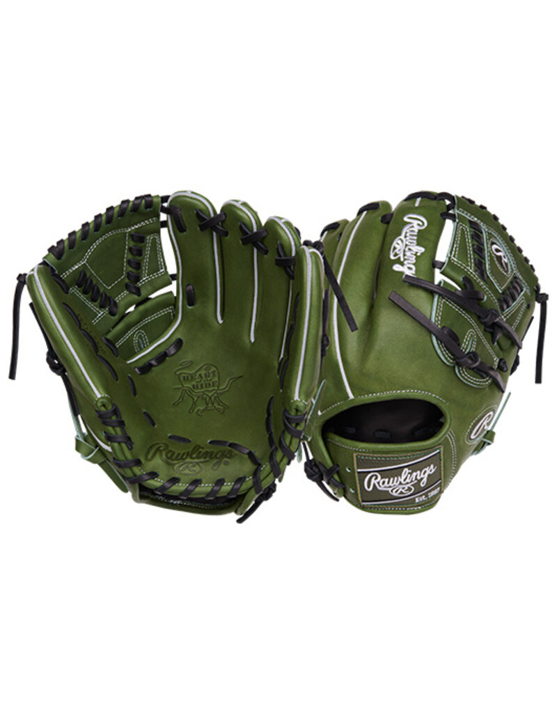 Rawlings Rawlings Heart of the Hide 11 3/4" Military Green Infielder's Baseball Glove  - Right Hand Throw