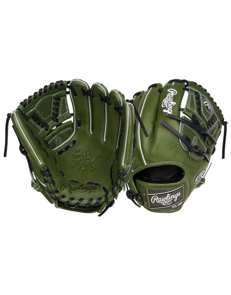 Rawlings Rawlings Heart of the Hide 11 3/4" Military Green Infielder's Baseball Glove  - Left Hand Throw