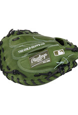 Rawlings RAWLINGS HEART OF THE HIDE CATCHERS MITT 34" 2PC SOLID WEB - MILITARY GREEN - RIGHT Hand Throw