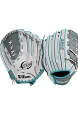 Wilson Wilson A500 Siren 11.75" H-Web Fastpitch Softball Glove-White/Grey Right Hand Throw