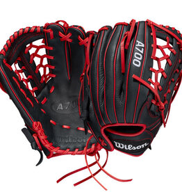 Wilson Wilson A700 12" Outfield/Pitcher  Baseball Glove Black/Red/white -  Right hand throw