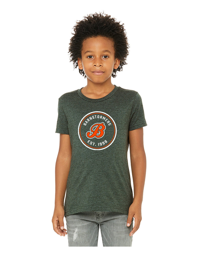 Adcraft Barnstormers Bella and Canvas Youth Short Sleeve Tee-Heather Forest